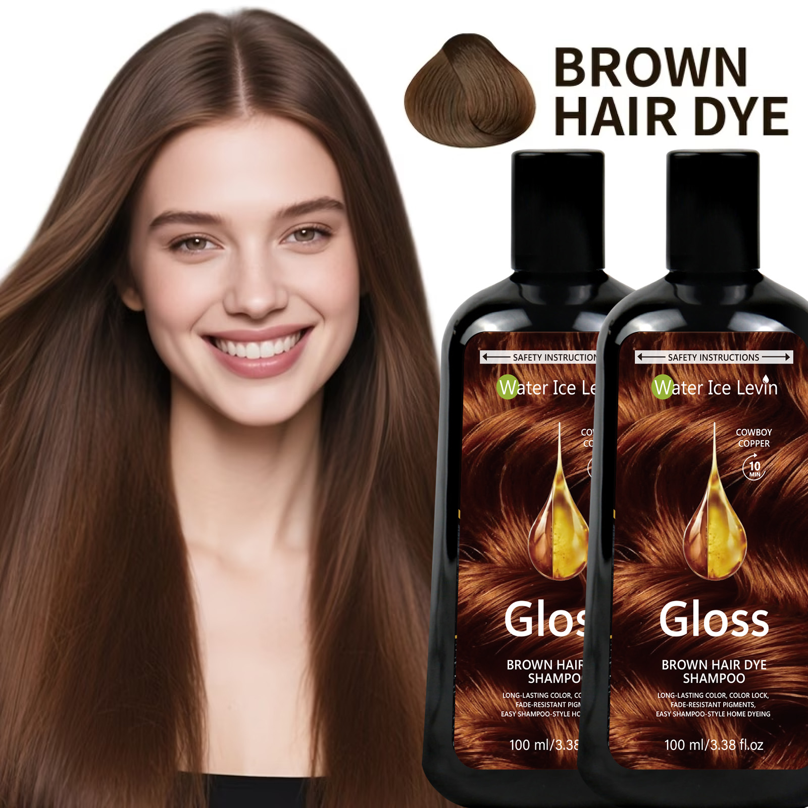 Hair Spray Color - Shampoo Tonalizante para Cabelos Castanhos 100ml