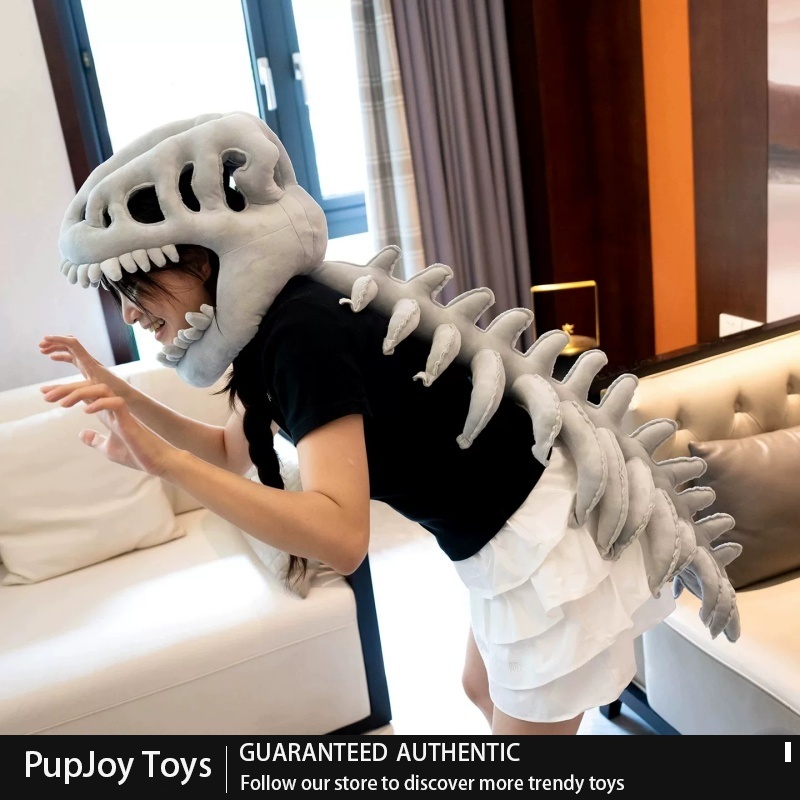 Cosplay Fire Prop - Chapéu de pelúcia com esqueleto de