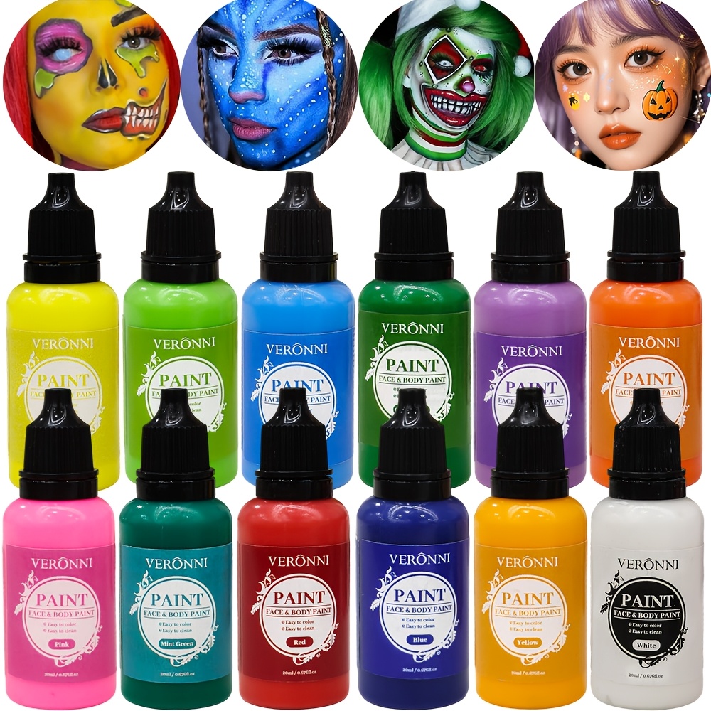 Conjunto de Tinta Facial Preta - Cosplay Prop Paint avaliação e preço